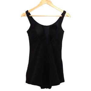 NEW Penbrooke Krinkle Size 14  Black One-Piece Swimsuit Modest